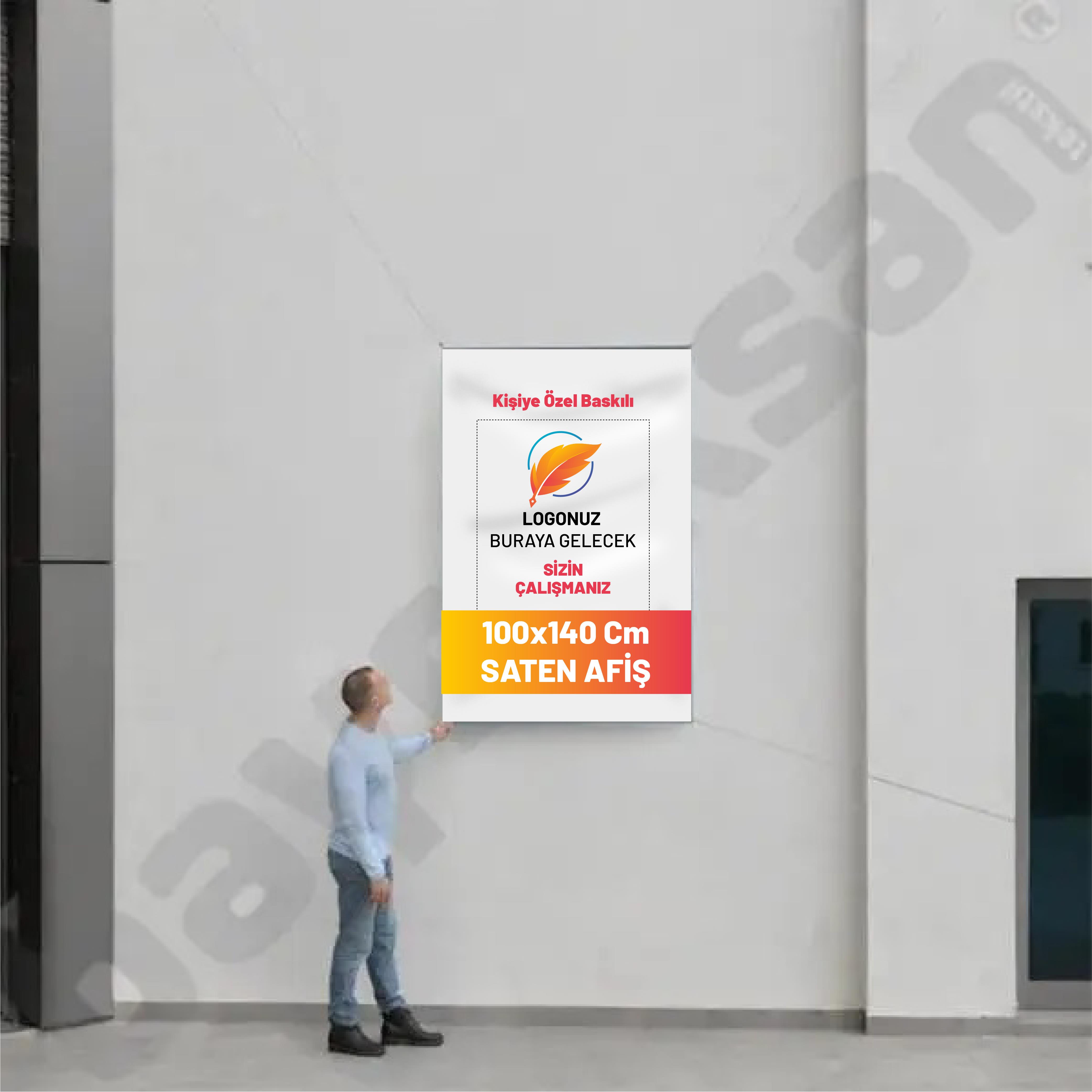 100x140 Cm Saten Afiş