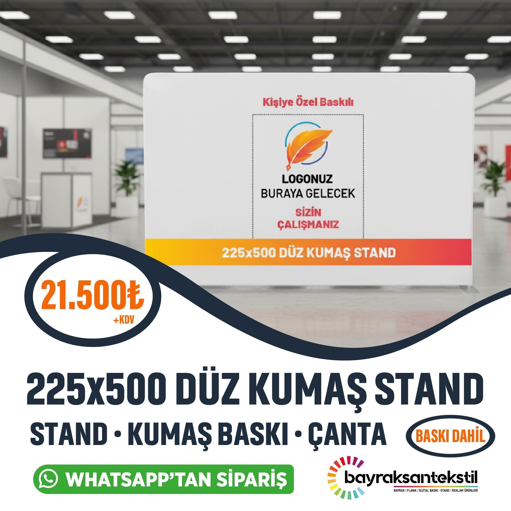 225x500 Düz Kumaş Stand