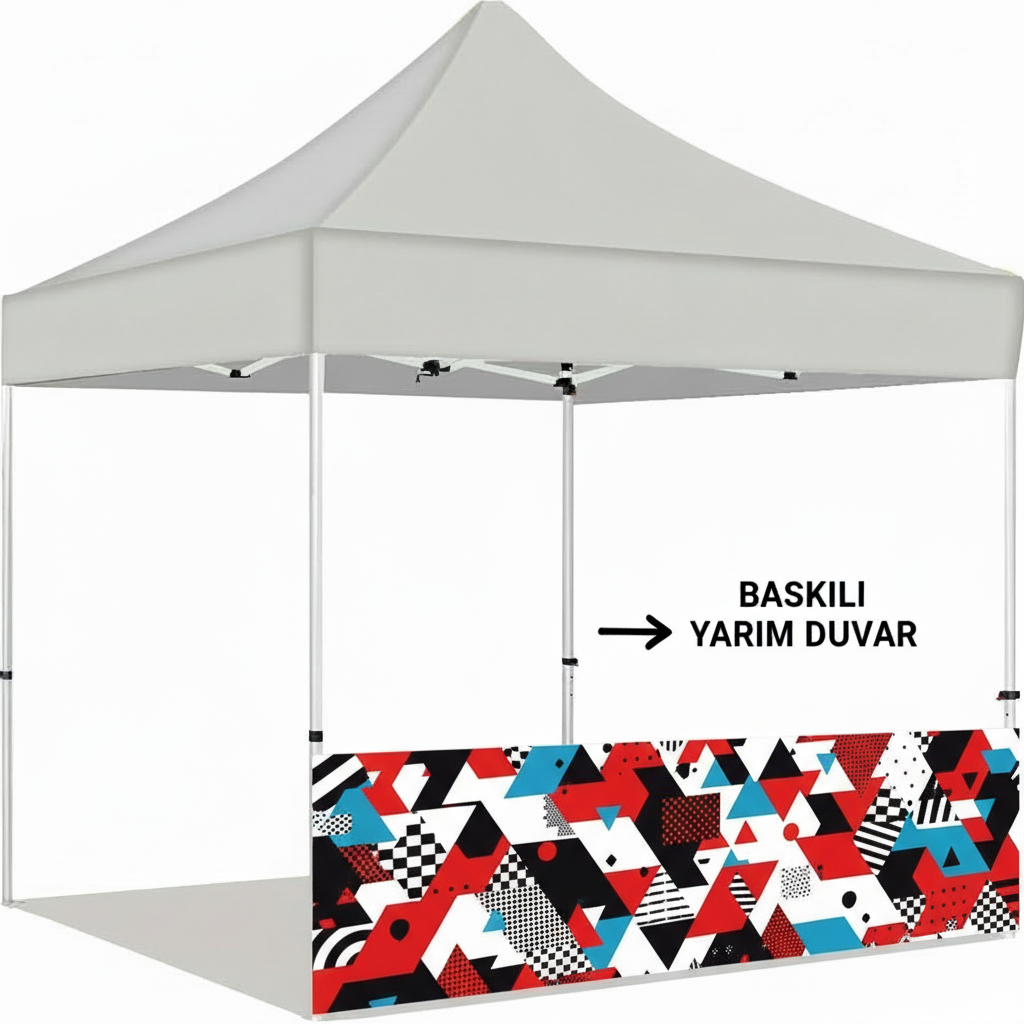 2x2 Gazebo Çadır Yarım Baskı