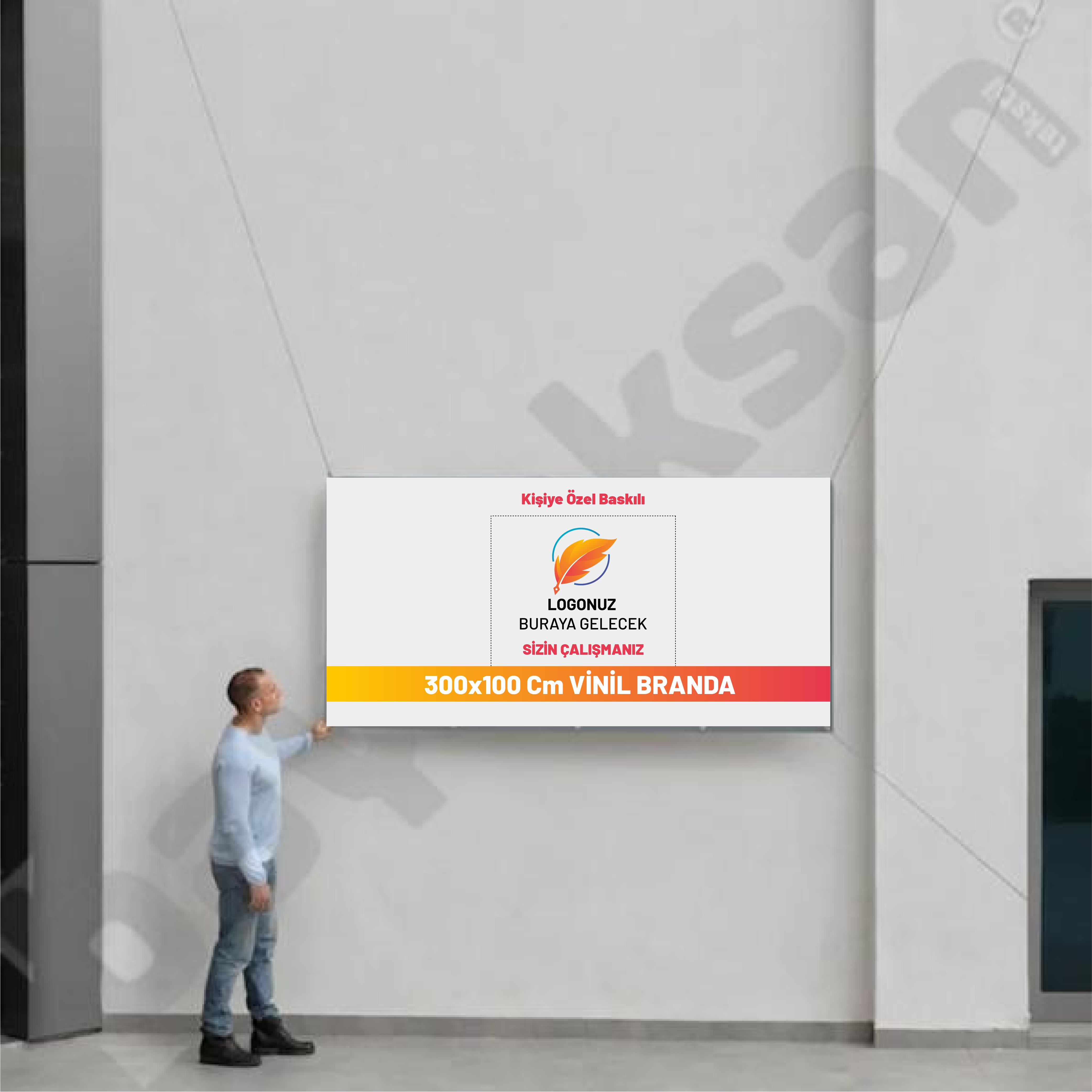300x100 Cm Branda Baskı