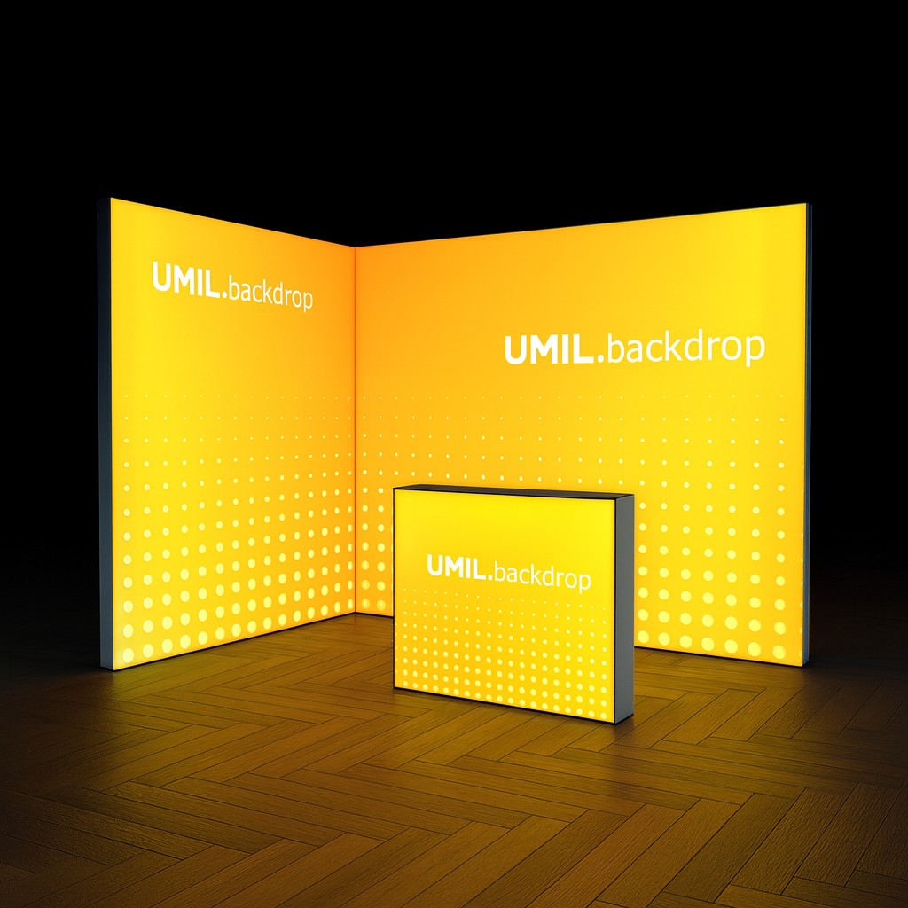 Backdrop With Mini Module 3x2 U Kumaş Modüler Lightbox Backdrop Seti - Işıklı Kumaş Seti