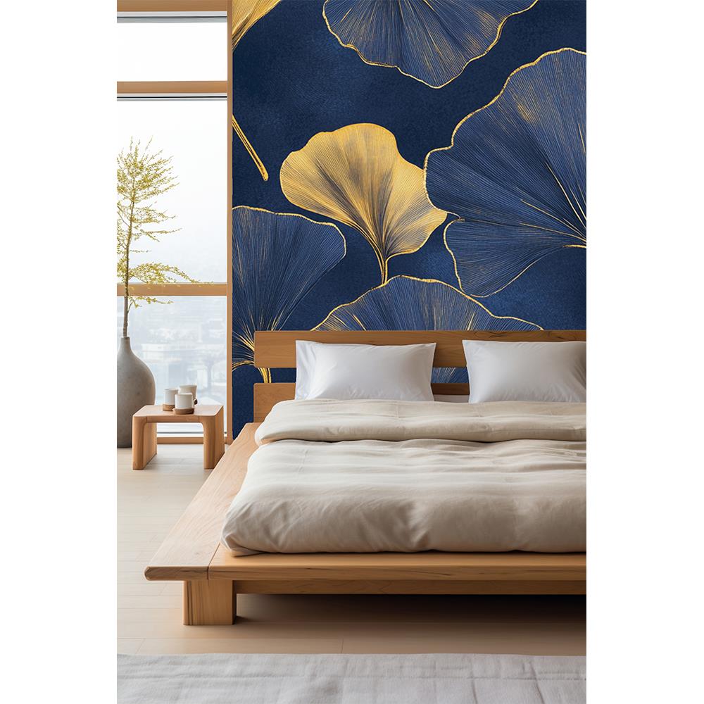 Kraliyet Mavisi Gingko Duvar Kağıdı