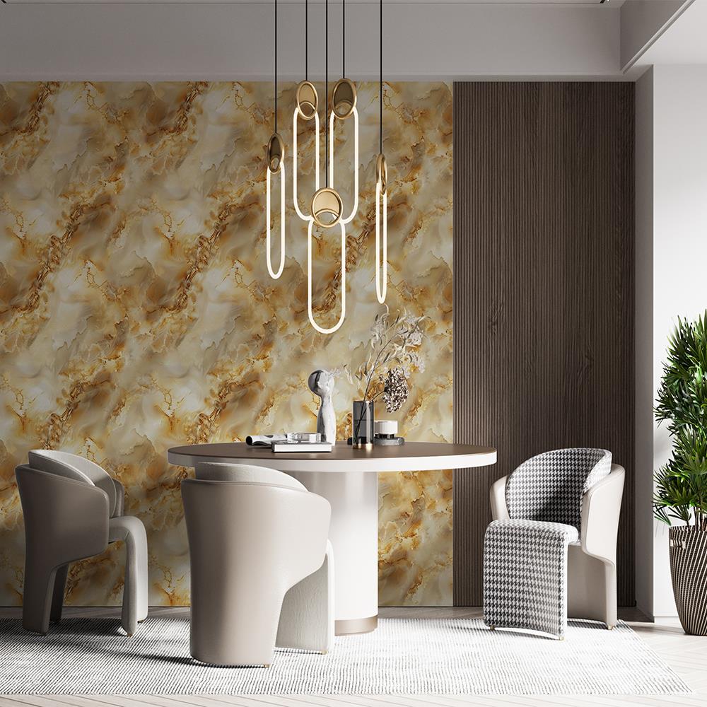 Kum Sarısı Lüks Mermer Duvar Kağıdı