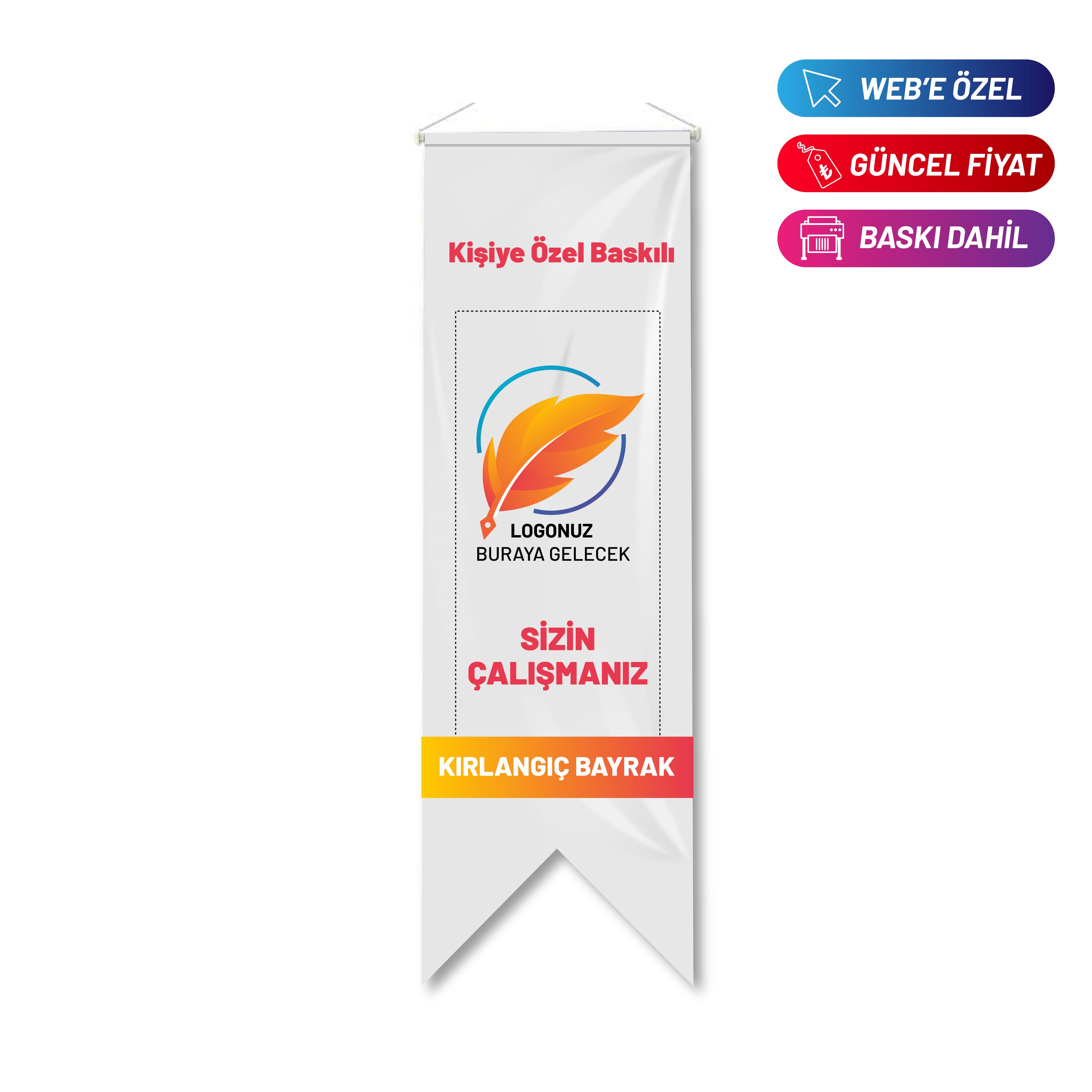 Logolu Kırlangıç Bayrak