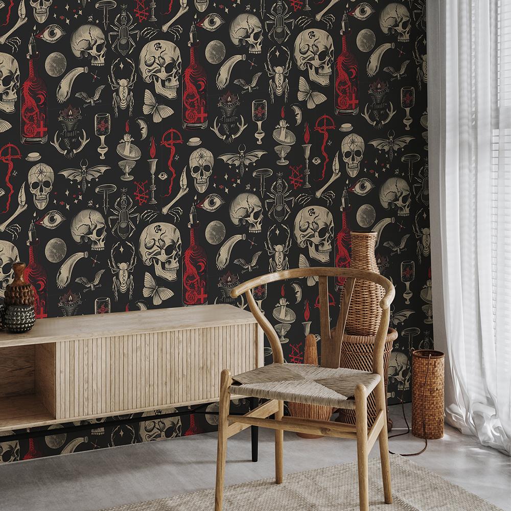 Ölüm Dansı Desenli Duvar Kağıdı