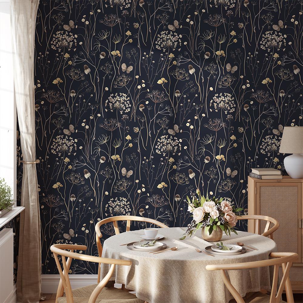 Otantik Bitki Desenli Duvar Kağıdı