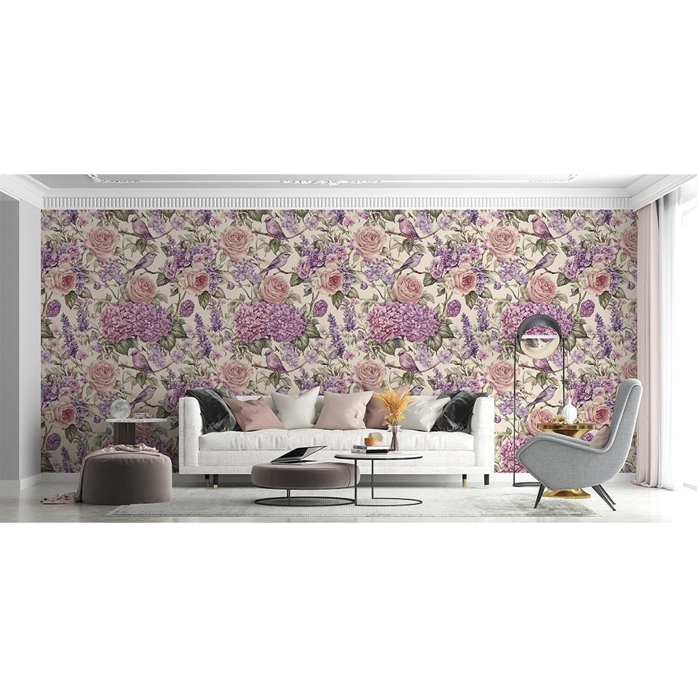 Pastel Kuş Bahçesi duvar kağıdı