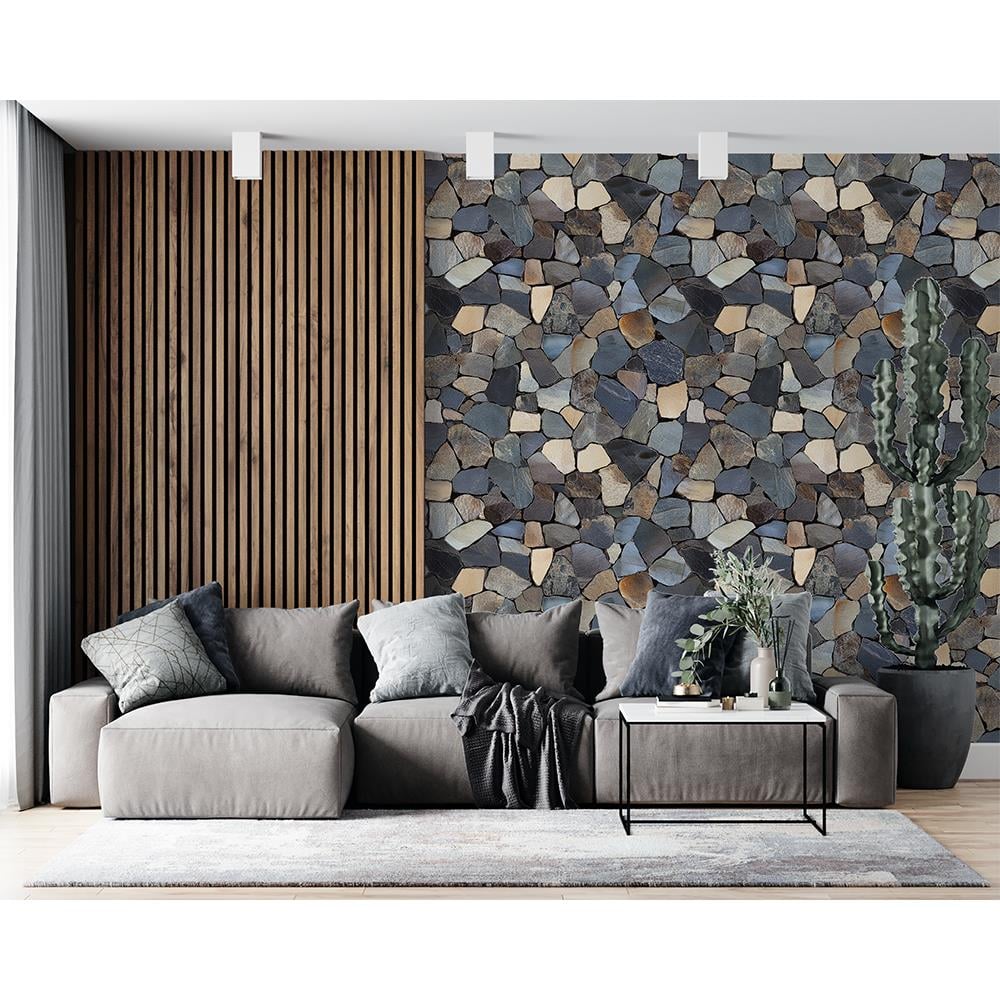 Renkli Mozaik Taş Duvar Kağıdı
