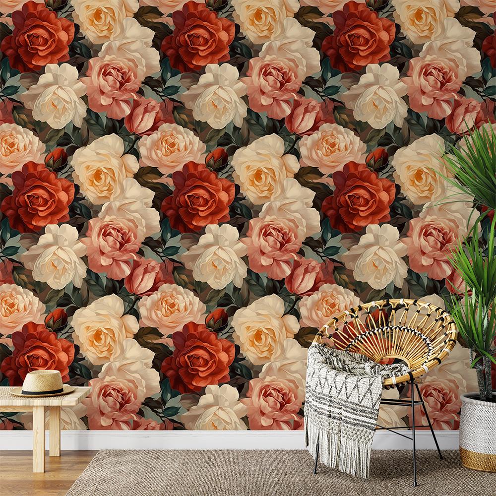 Romantik Gül Bahçesi Duvar Kağıdı