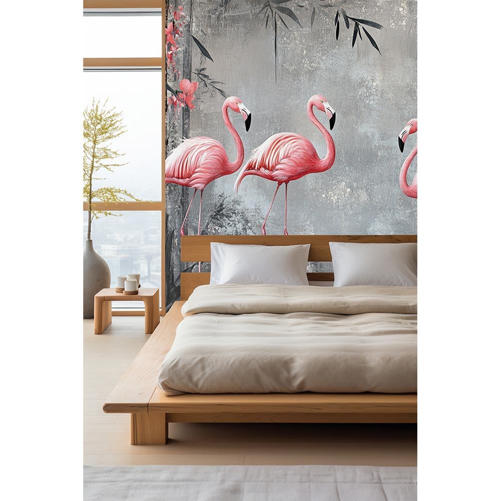 Tropik Flamingo Grubu duvar kağıdı