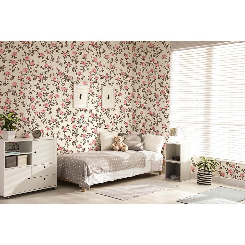 Vintage Pembe Güller Duvar Kağıdı
