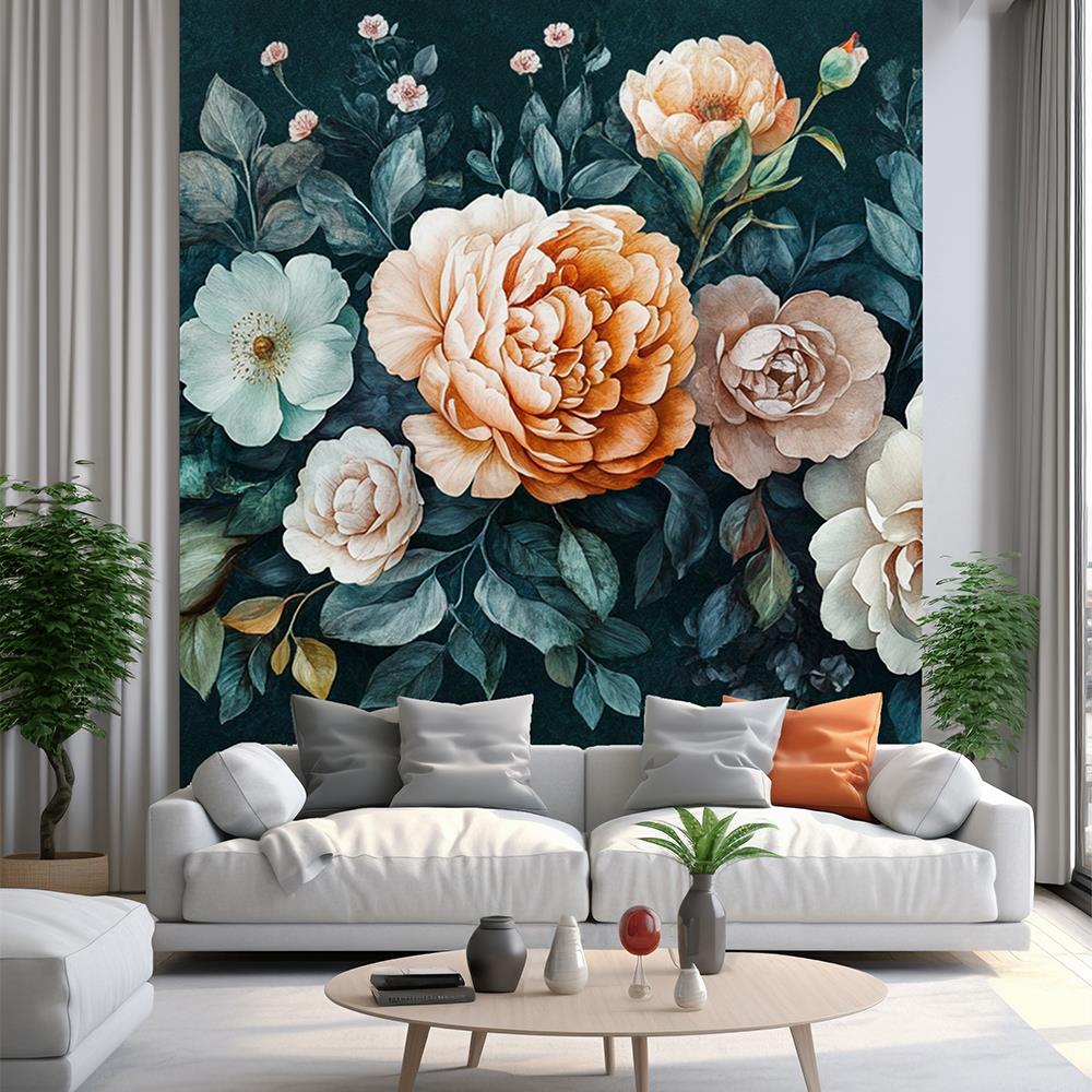 Zarif Çiçeklerle Canlı Doğa Duvar Kağıdı