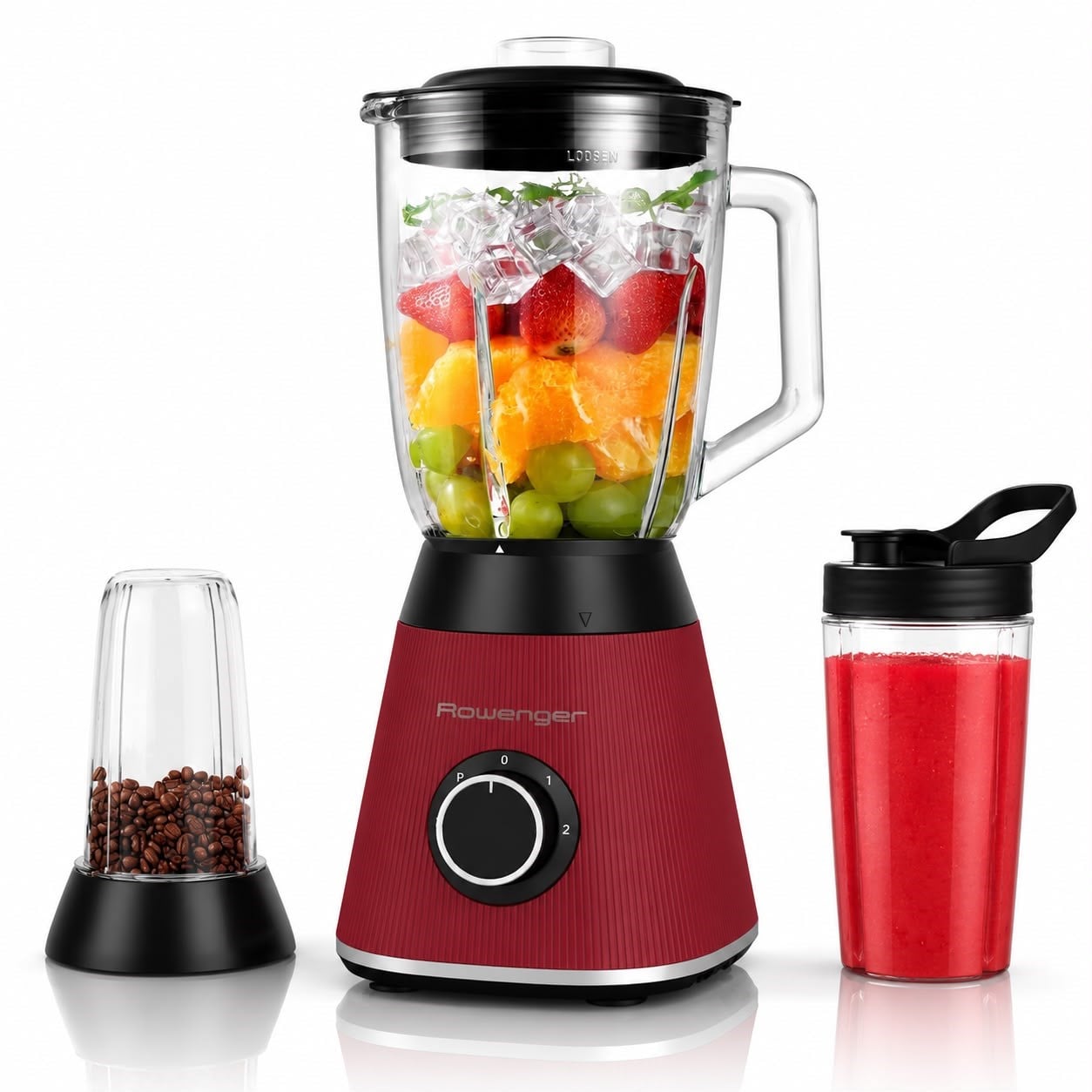 Rowenger 3in1 1200 watt Smoothie Blender Kişisel Blender Cam Sürahi Blender Meyve Sıkacağı