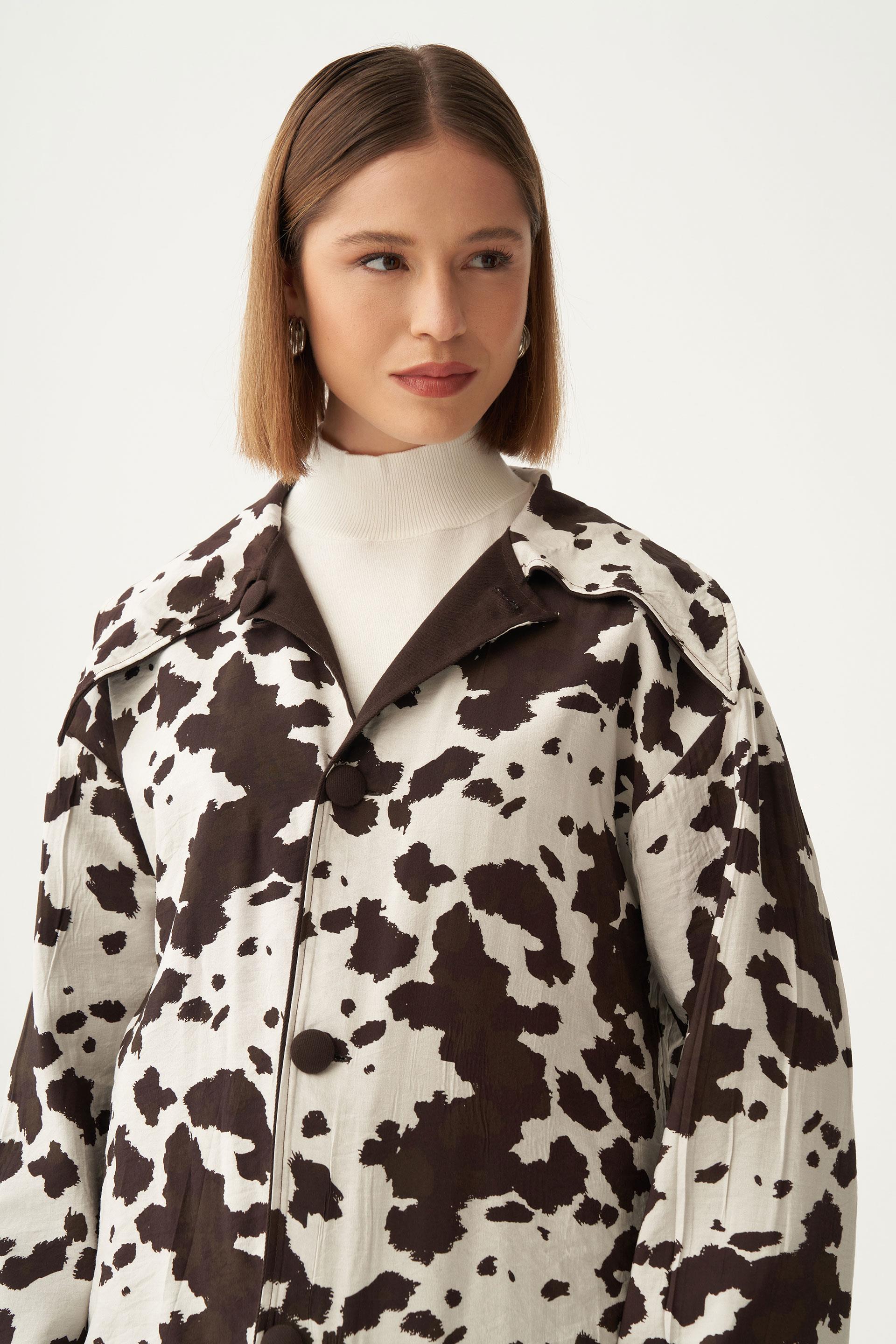 Acı Kahve-Çift Yönlü Gabardin Kapitone Ceket