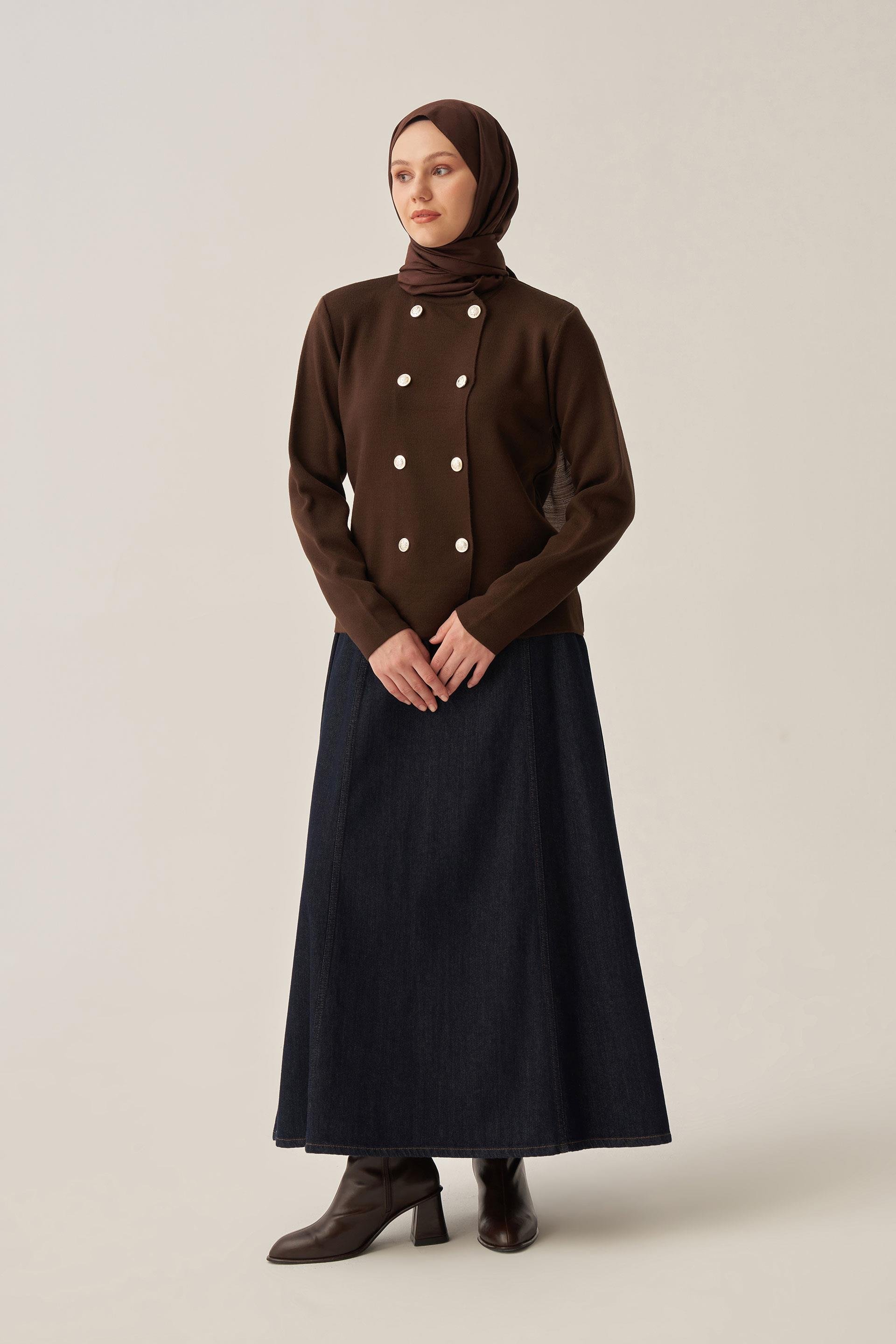 Acı Kahve-Kısa Form Şık Ceket