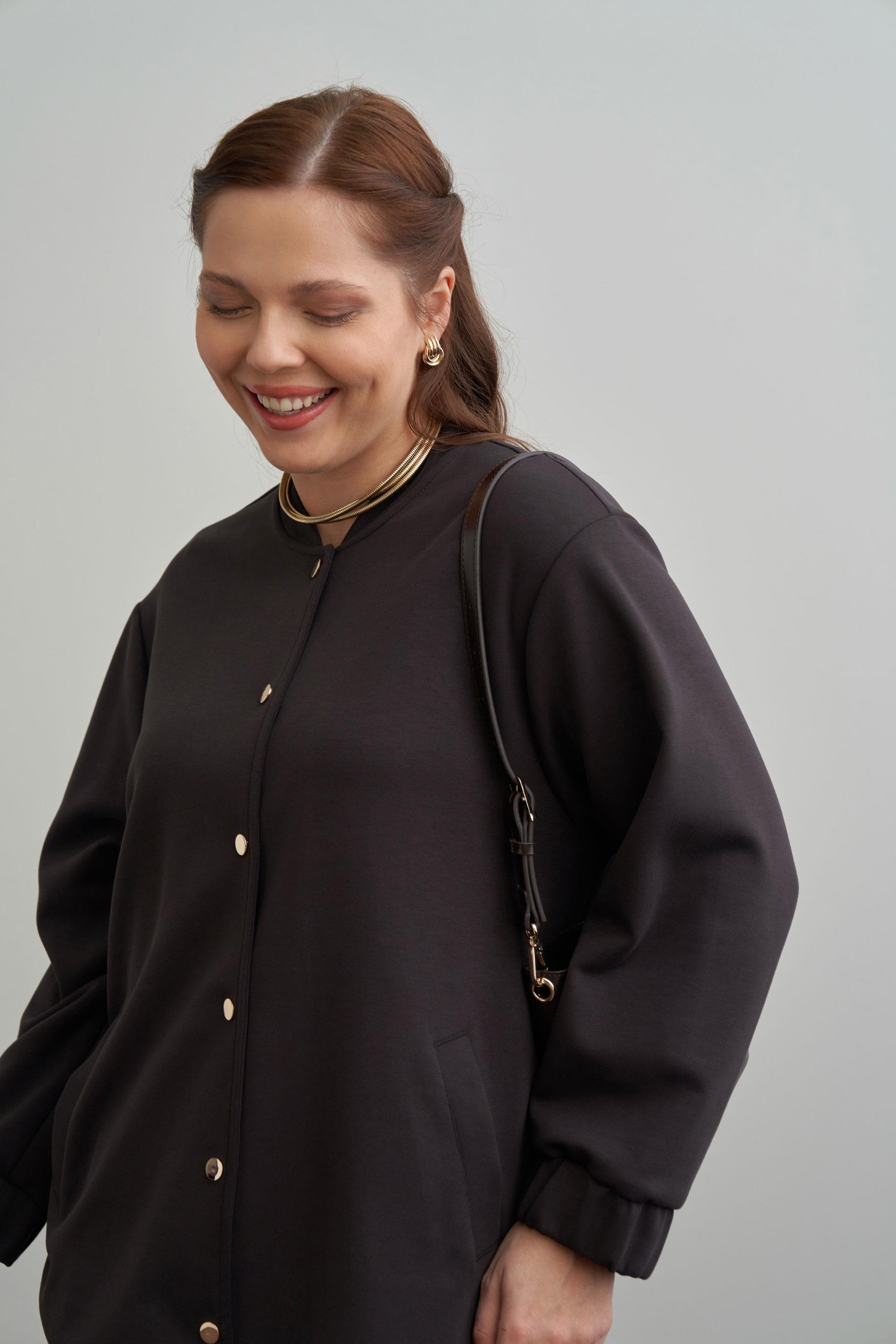 Acı Kahve-Yumuşak Dokulu Kolej Yakalı Eşofman Takımı