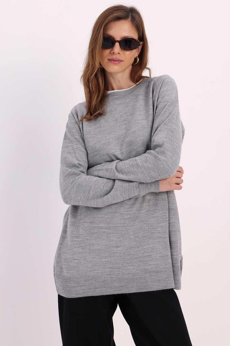 Basic Reglan Bisiklet Yaka Kazak