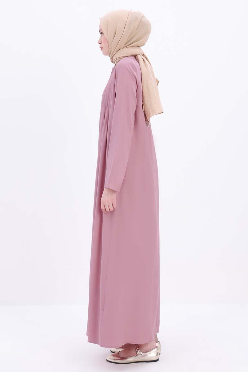 Pileli Viskon Elbise