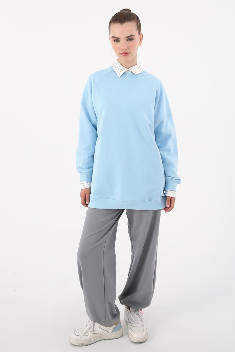 3 İplik Oversize Basic Sweatshirt