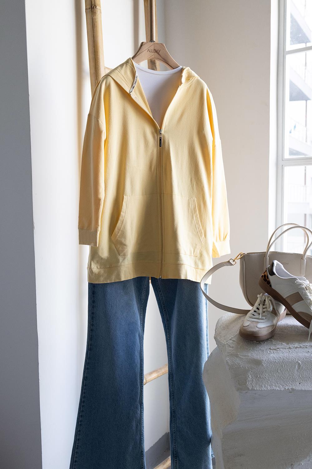 Hooded Pocket Sweat Cardigan
