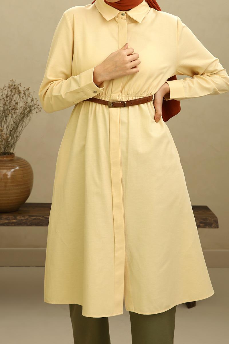 Long Shirt Tunic With Belt