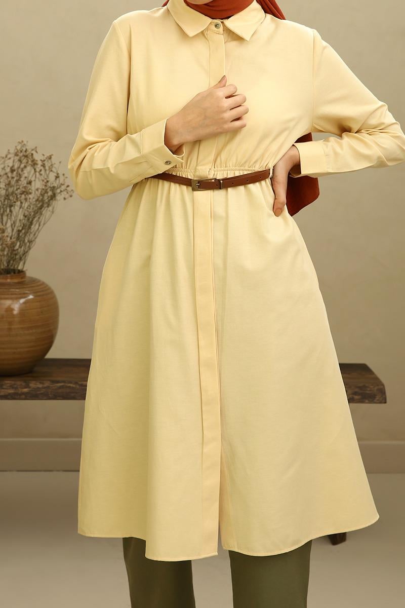 Long Shirt Tunic With Belt