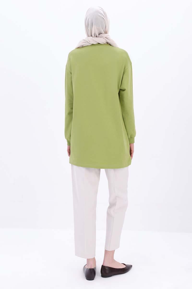Pamuklu Fisto Detaylı Tunik