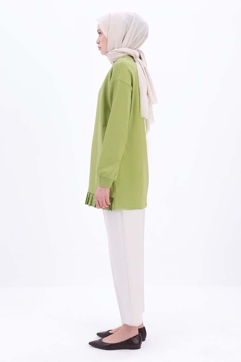 Pamuklu Fisto Detaylı Tunik