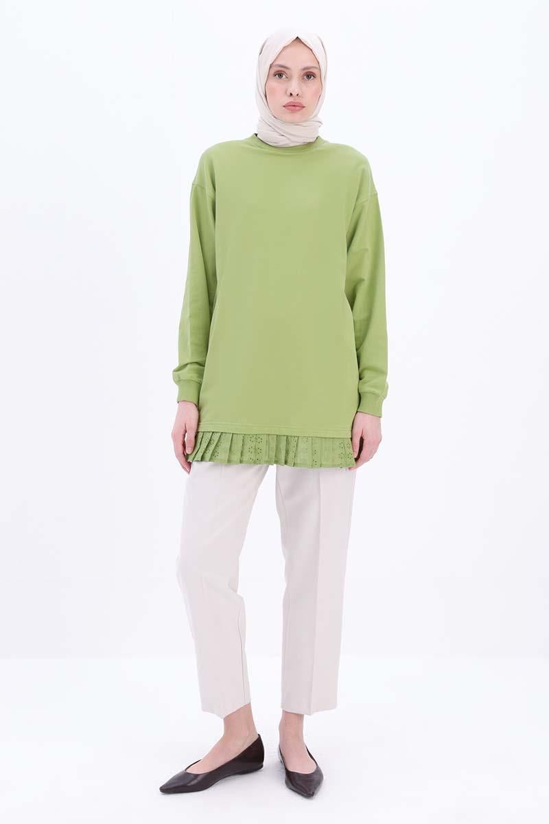 Pamuklu Fisto Detaylı Tunik