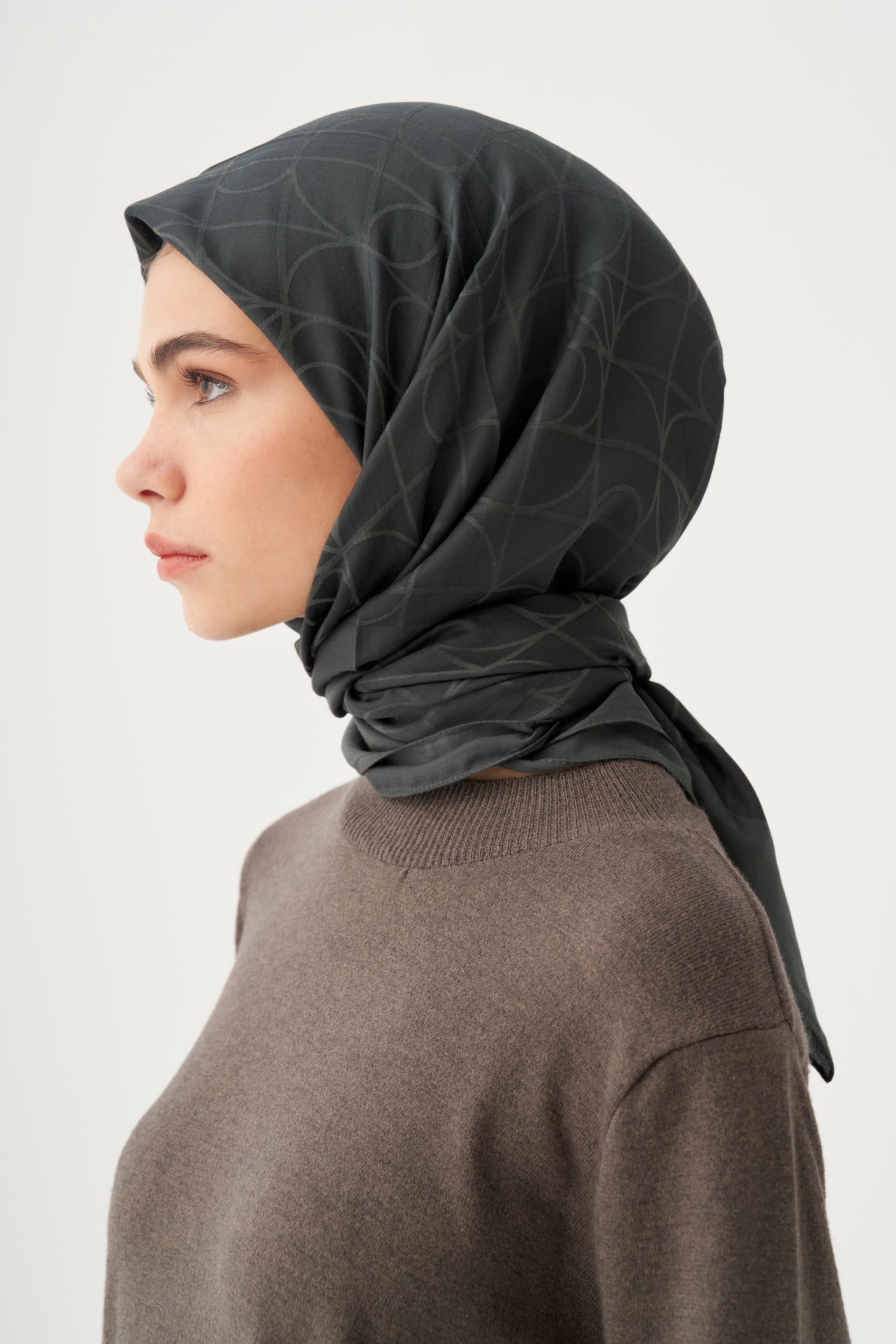 Antrasit-İpek Eşarp