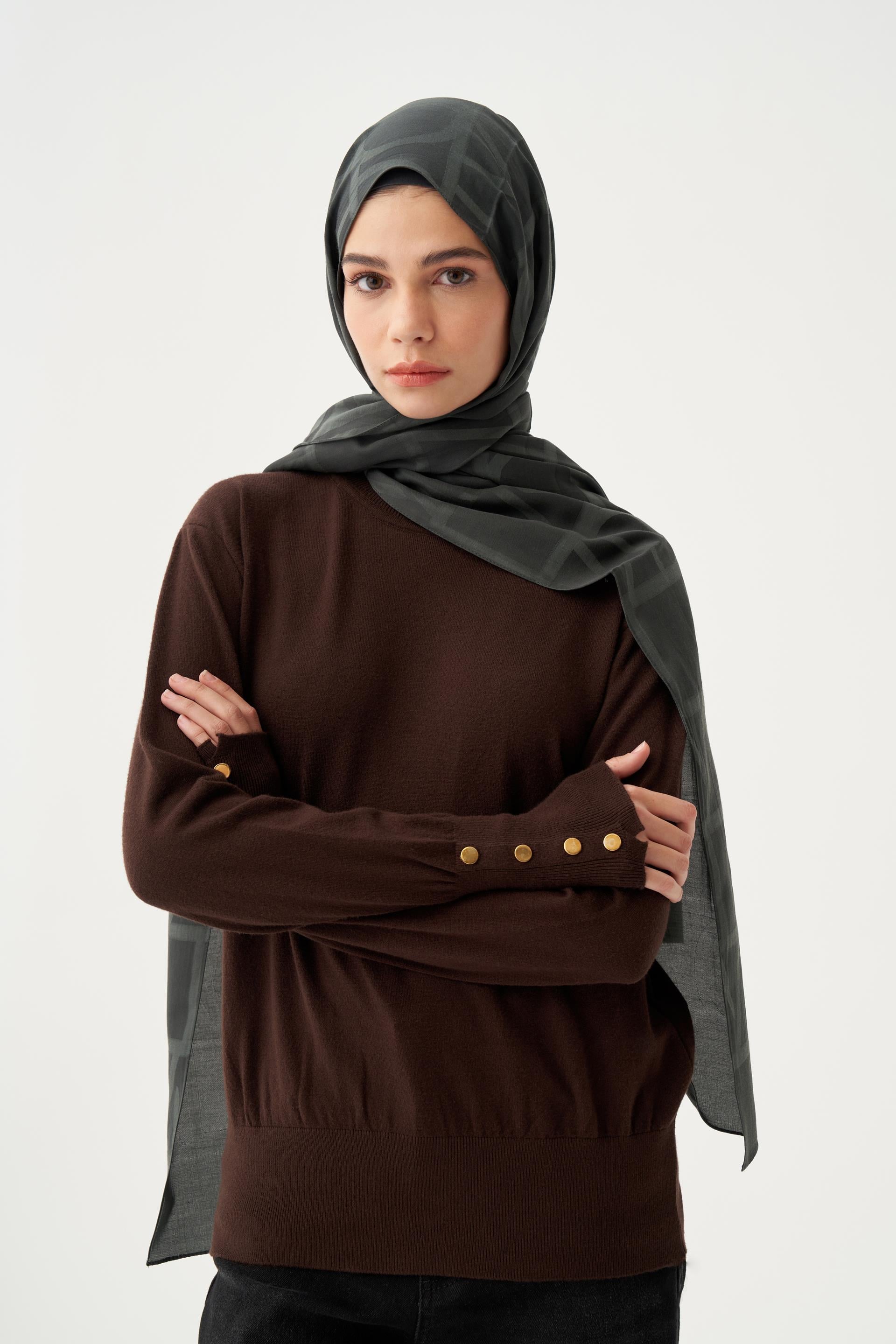 Antrasit-Modal Pamuklu Şal