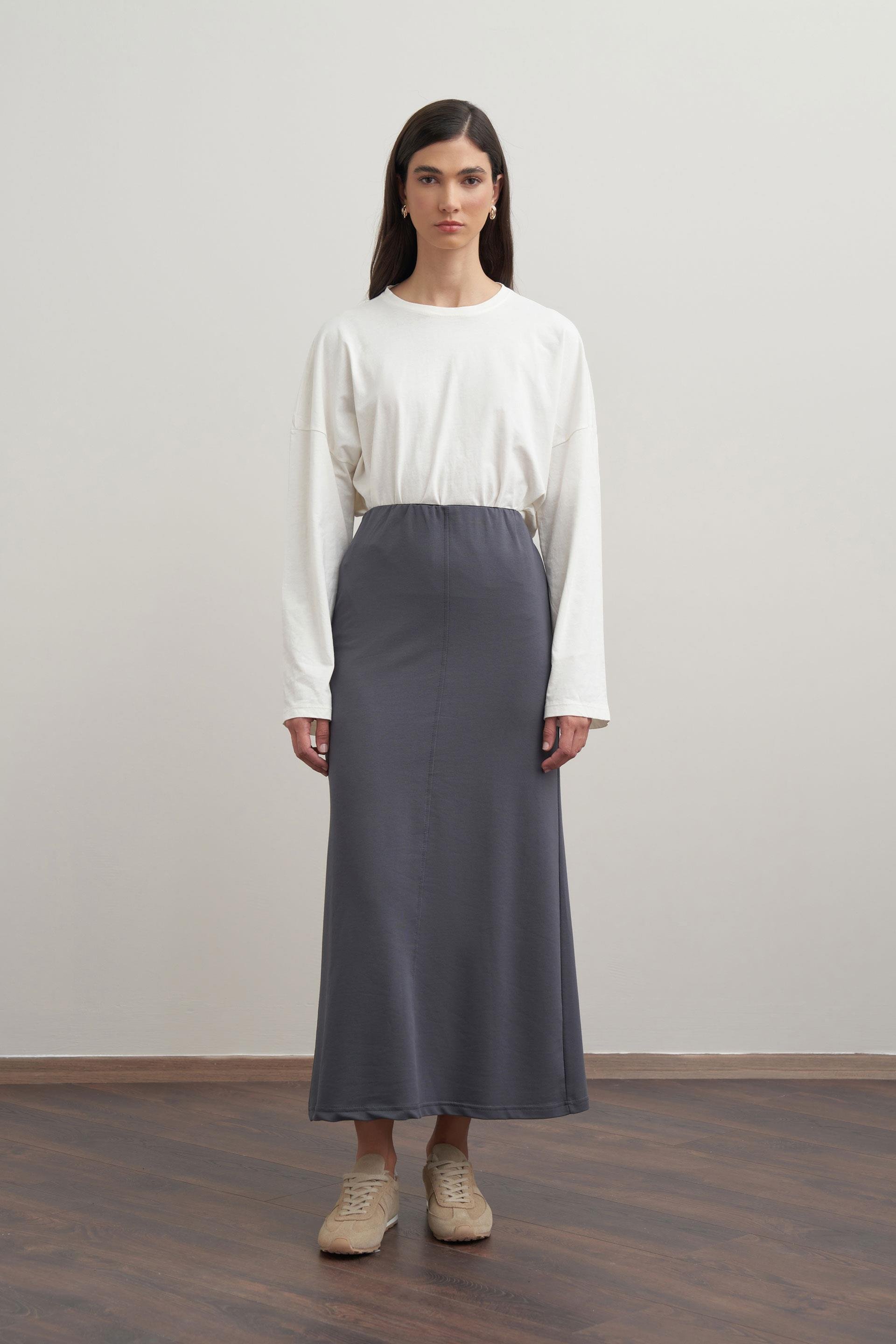 Antrasit-Pamuklu Kalem Etek