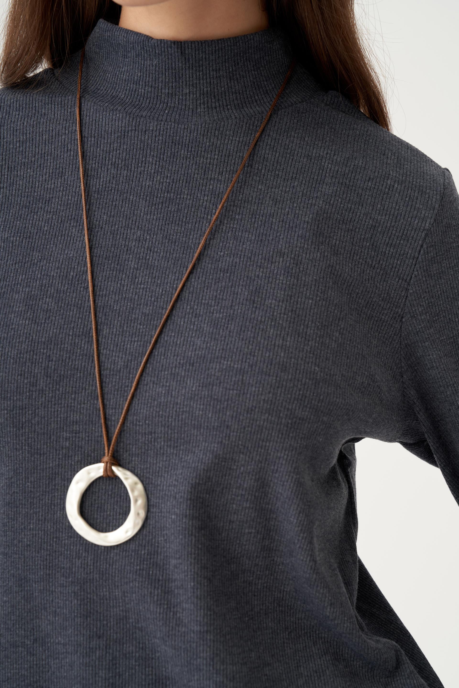 Antrasit-Parmaklıklı Balıkçı Yaka Body