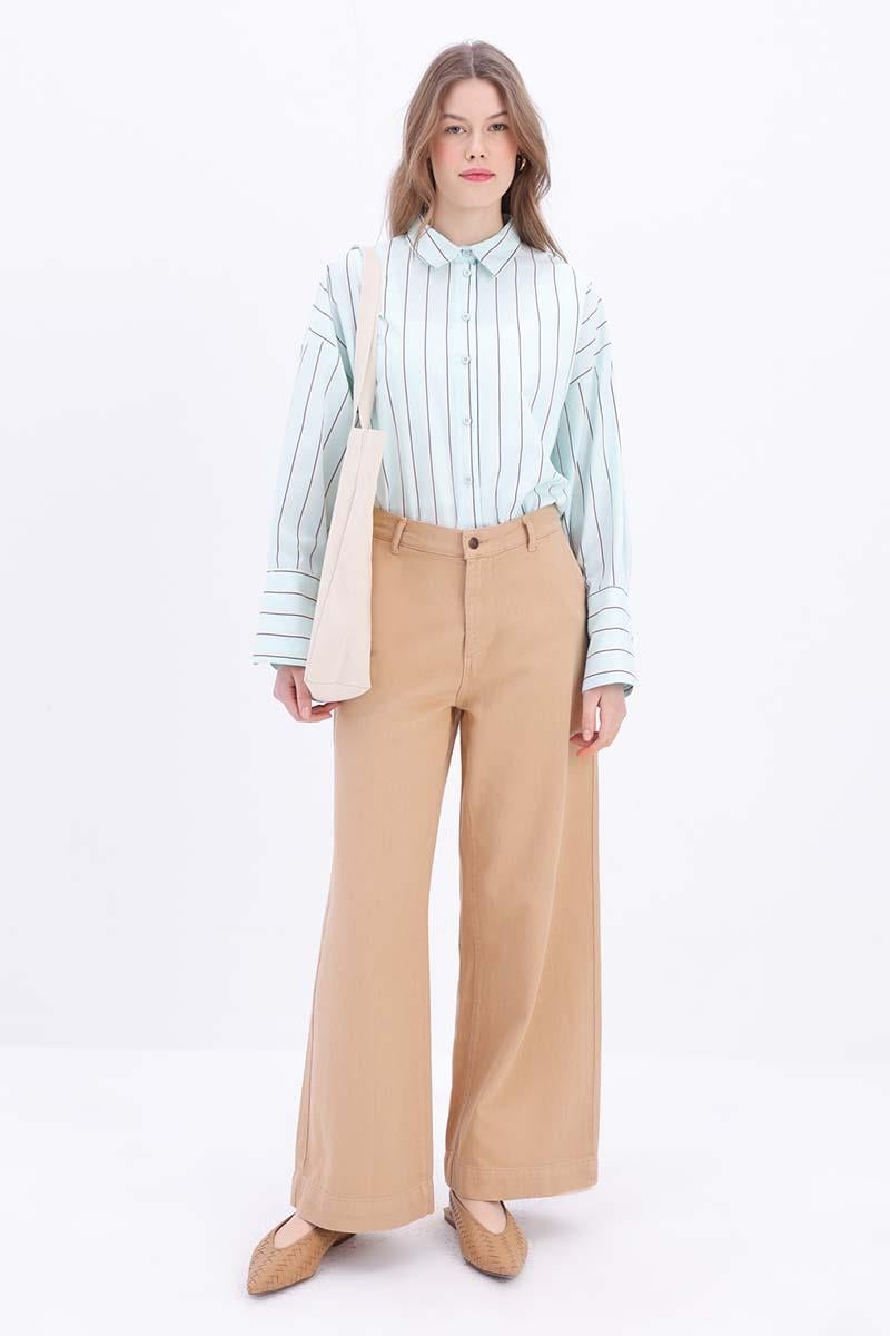 100% Cotton Wide Leg Pants