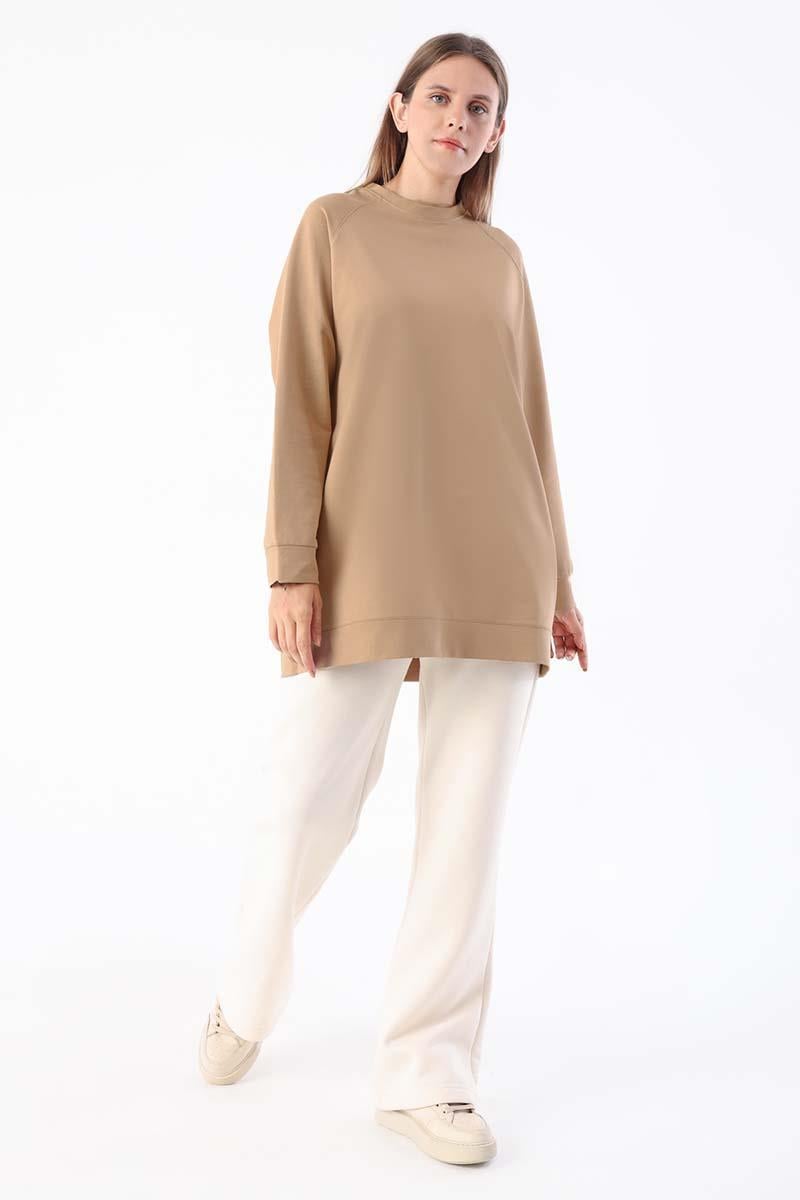 Bisiklet Yaka Reglan Kol Sweatshirt