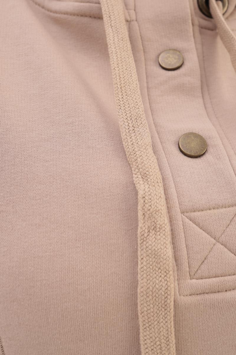 Kapüşonlu Cepli Uzun Elbise