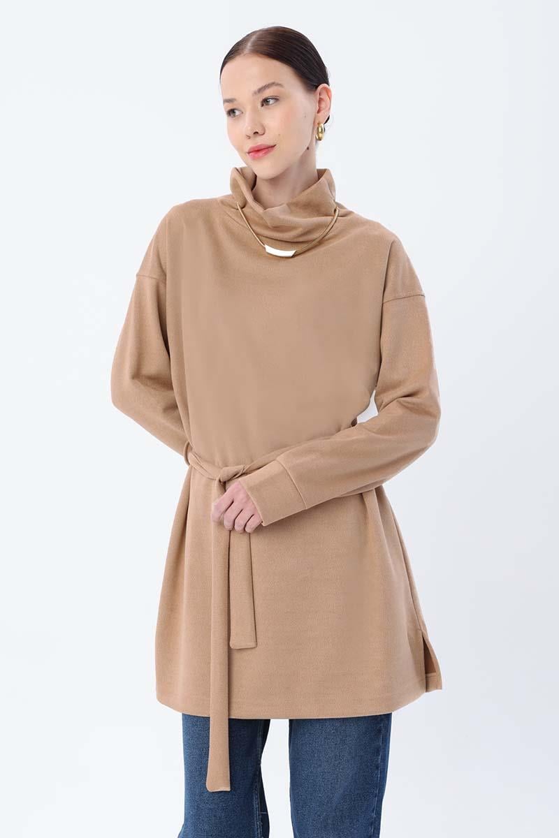 Kuşaklı Balıkçı Yaka Tunik