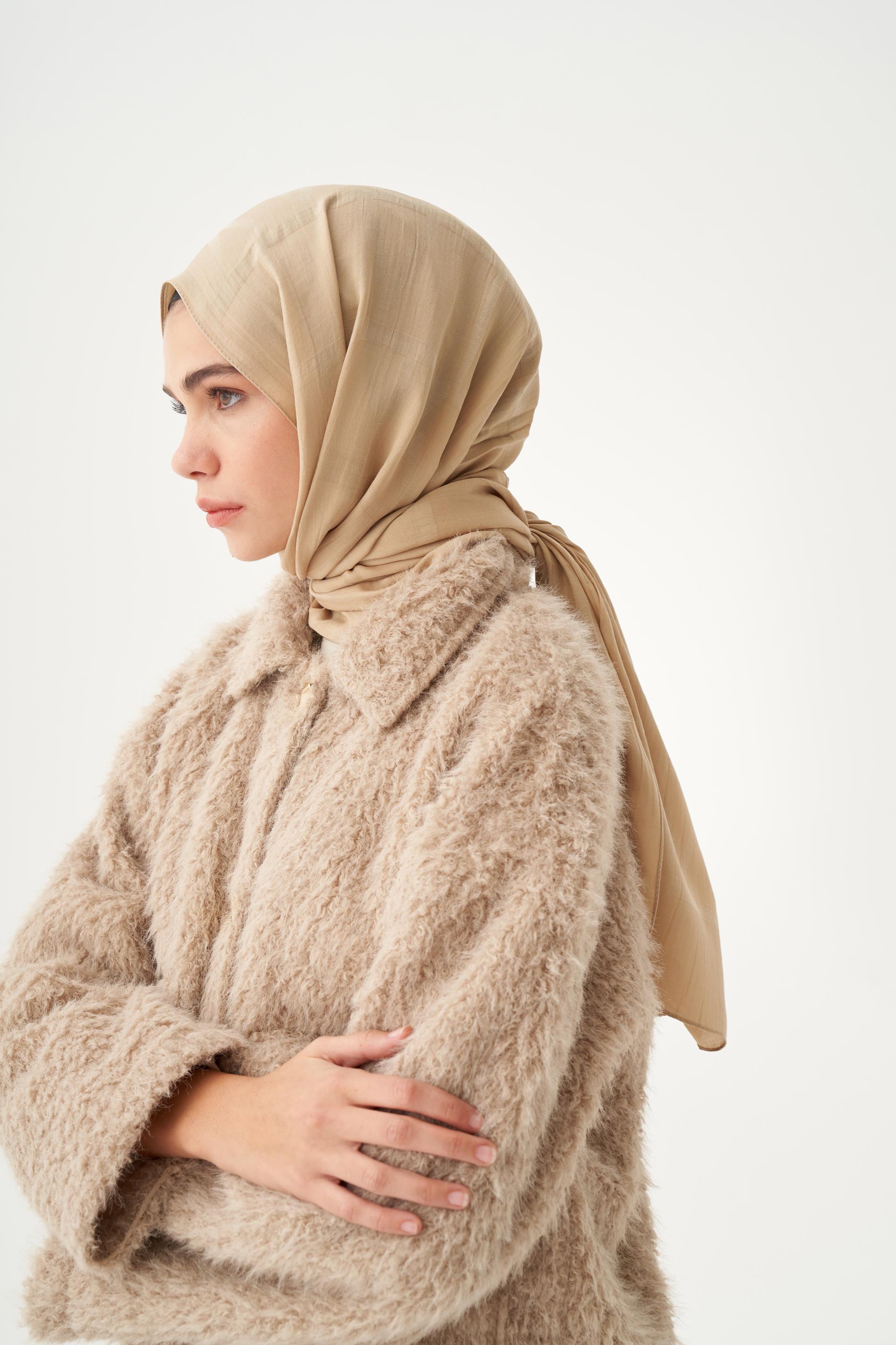 Bej-Modal Pamuklu Şal