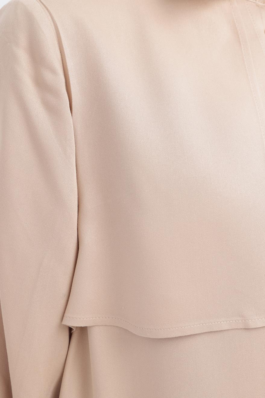 Bej-Önü Rüzgarlıklı Gömlek