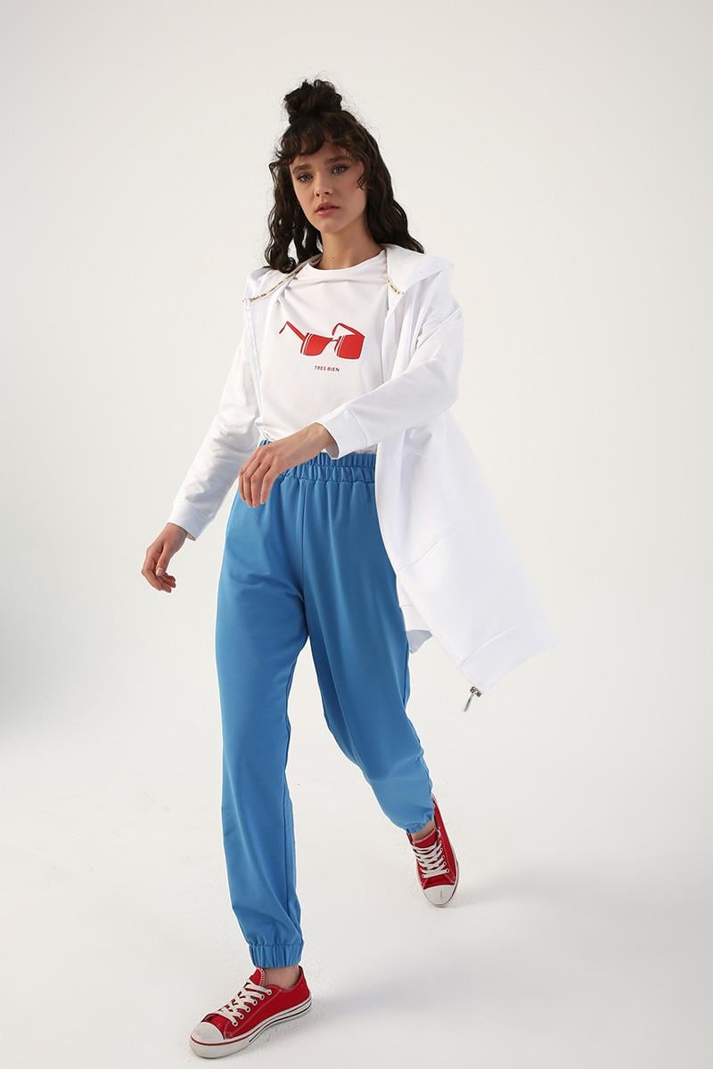 Kapüşonlu Fermuarlı Sweat Hırka