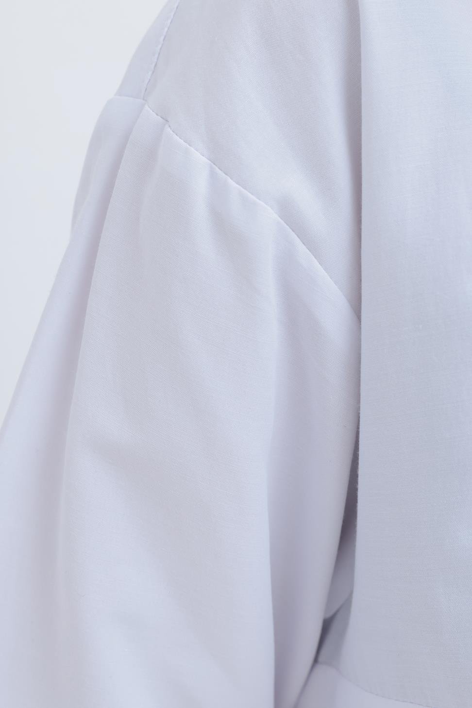 Beyaz-Geniş Manşetli Bluz