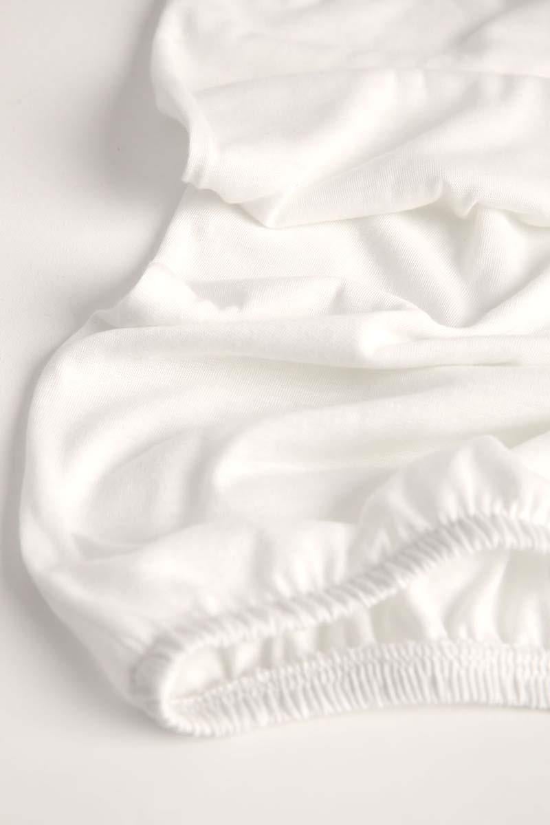 Beyaz-Jarse Beli Lastikli Etek Astarıı