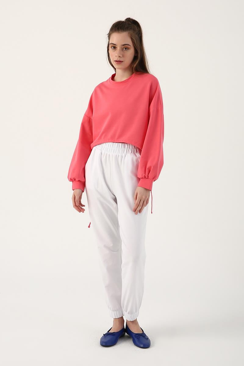 Beyaz-Jogger Eşofman Altı