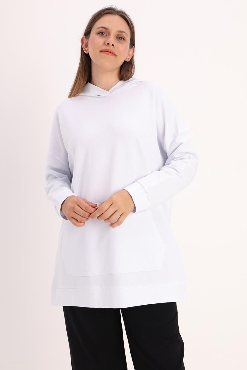 Cepli Kapüşonlu Sweat Hırka