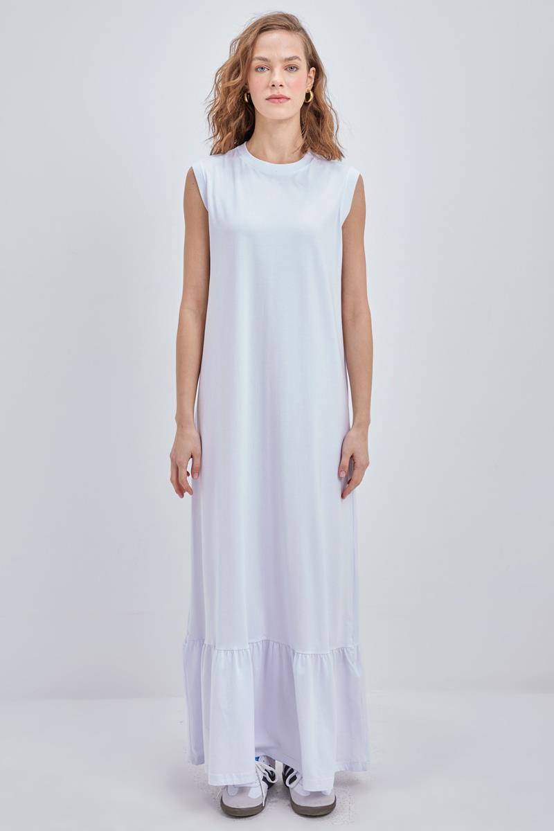 Cotton Ruffled Sleeveless Underwear Dress