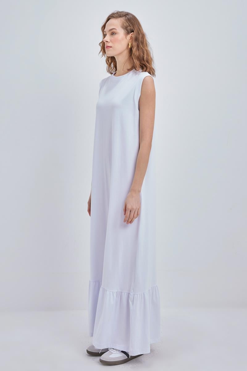 Cotton Ruffled Sleeveless Underwear Dress