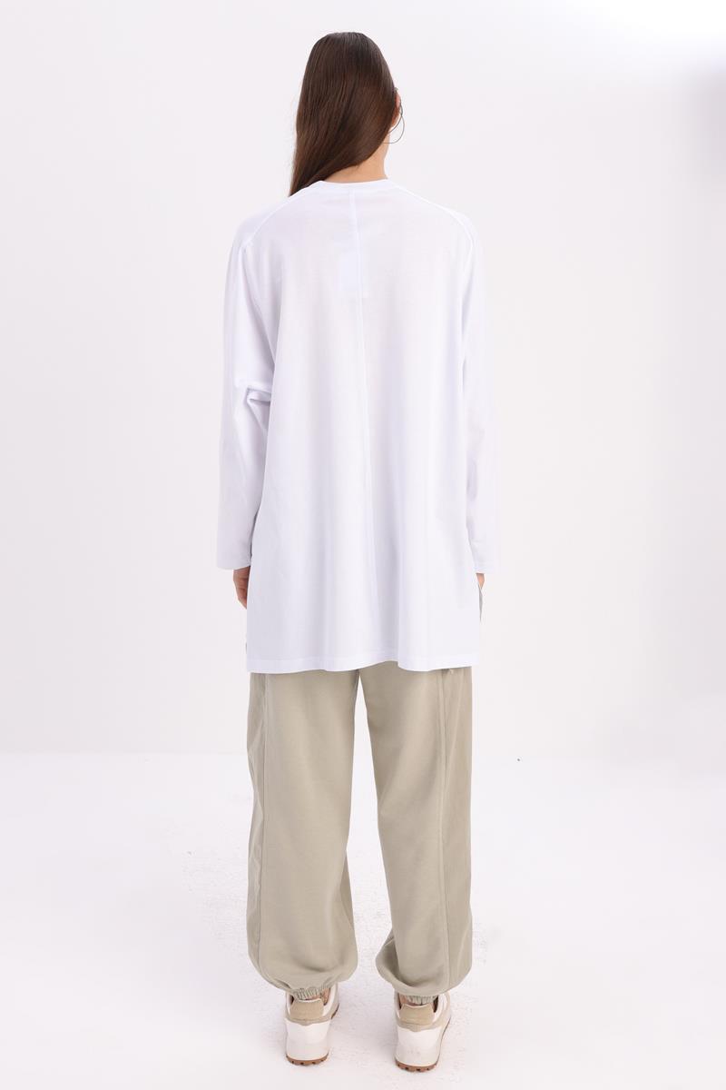 Pamuklu Nakışlı Sweatshirt