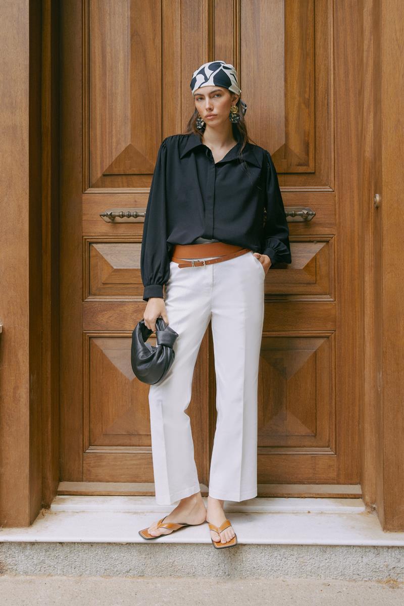 Pamuklu Rahat Kalıp Kumaş  Pantolon