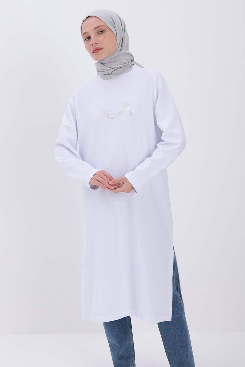 Cotton Side Slits Foil Printed Tunic
