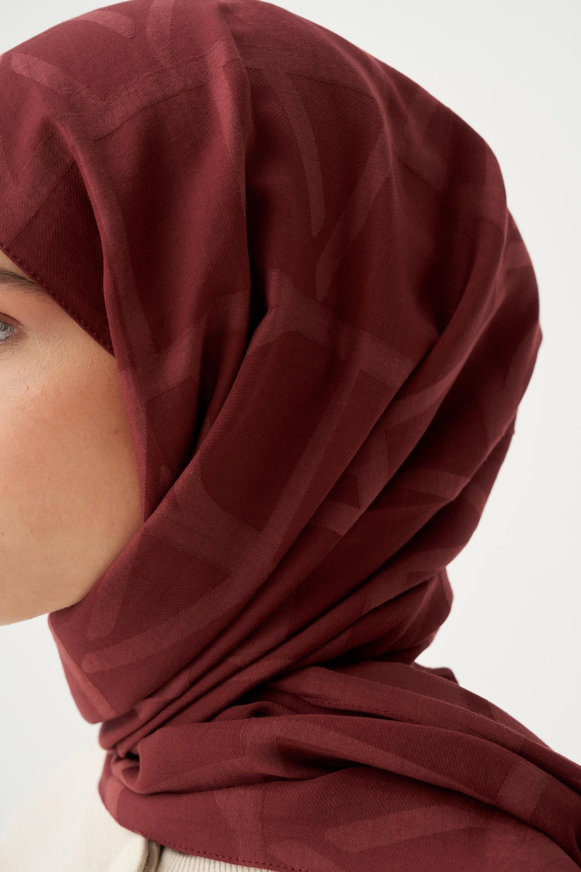 Bordo-Modal Pamuklu Şal